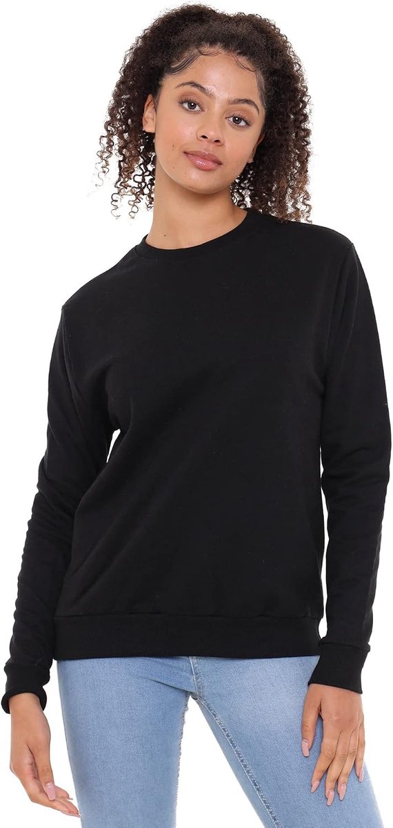 Soul Dames Crew Sweater, Zwart, Zwart, L