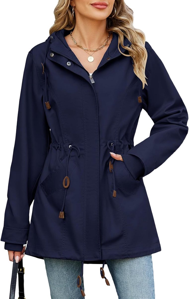 Utility Militaire jas voor dames, met capuchon, casual, met ritssluiting, jas, outdoor, licht, parka, jassen voor herfst en lente