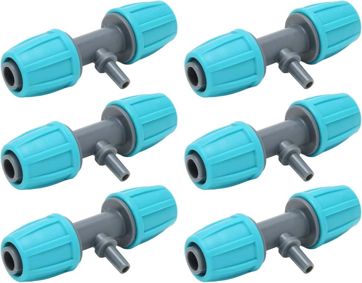 Tee 10 STKS 16mm tot 4/7 Prikkeldraad Tee Irrigatie Buis Vermindering Connector voor Tuin Binnenplaats
