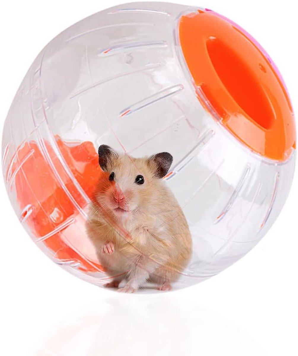 Oefenbal voor hamster, 4,7 inch mini-loopbal voor huisdieren (oranje)