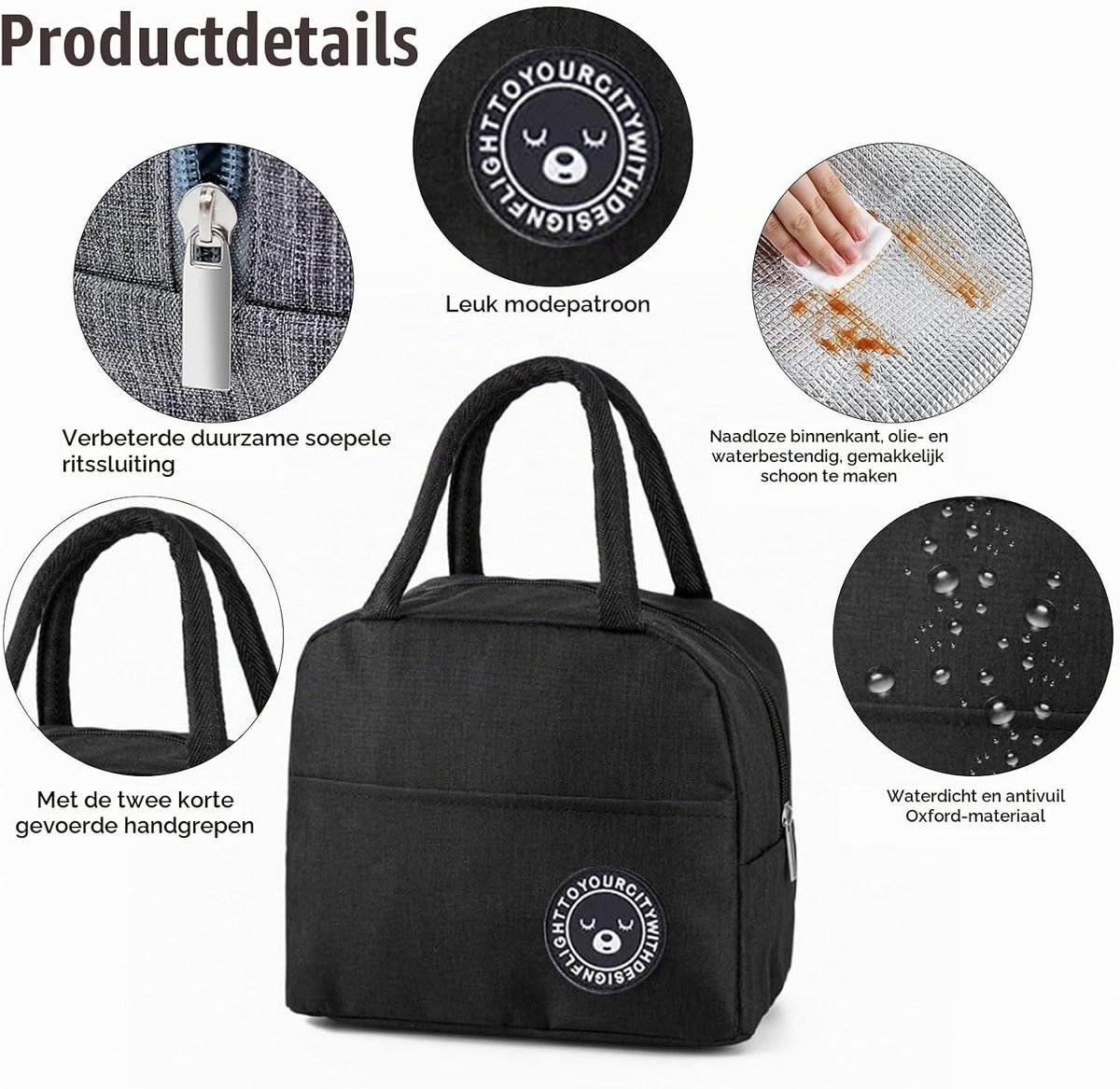 Vouwbare Koeltas voor Lunch en Picknick - 6L Isolerende Mini Koeltas voor Reizen en Ontbijt