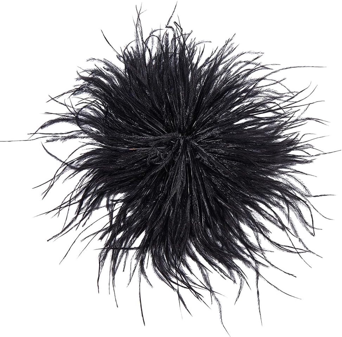 Veren bloem broche pin voor vrouwen elegante oversized bloemen reversspeldjes sjaal jurk pak kleding accessoires voor bruiloft feest banket dans mode-sieraden 180 mm (zwart)