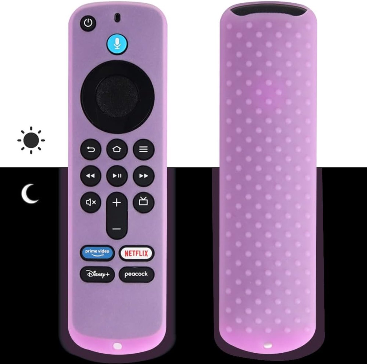 afstandsbediening hoes voor Amazon Fire TV Stick 4K /Fire TV Stick HD, beschermhoes voor Smart TV afstandsbediening (Purple Glow)