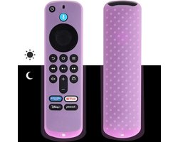 afstandsbediening hoes voor Amazon Fire TV Stick 4K /Fire TV Stick HD, beschermhoes voor Smart TV afstandsbediening (Purple Glow)