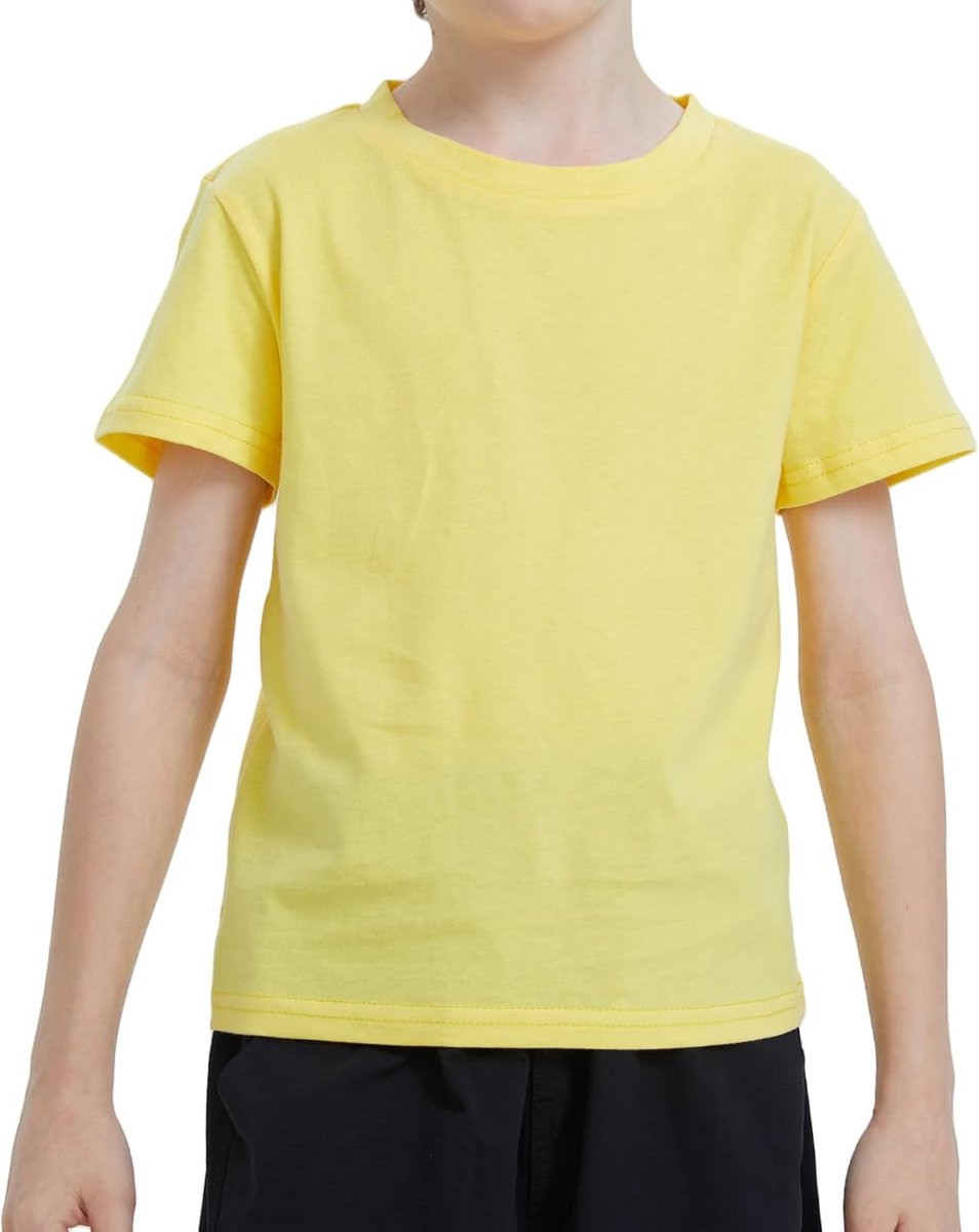Kinder-T-shirt met korte mouwen en lange mouwen, katoen, ronde hals