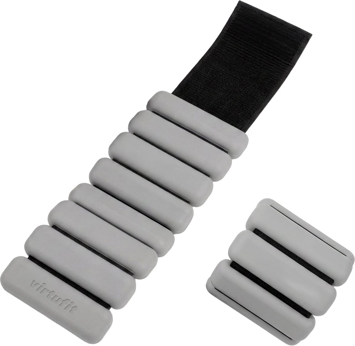 VirtuFit Enkel- en Polsgewichten Pro - 2 x 0,5 kg - Grijs - Klittenband - Voor Yoga en Pilates