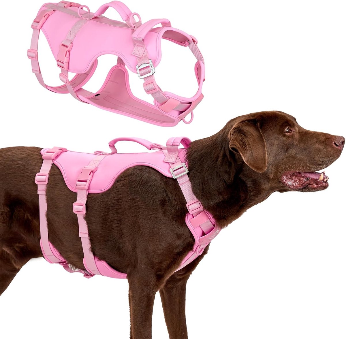 Hondenharnas zonder trein, roze, M