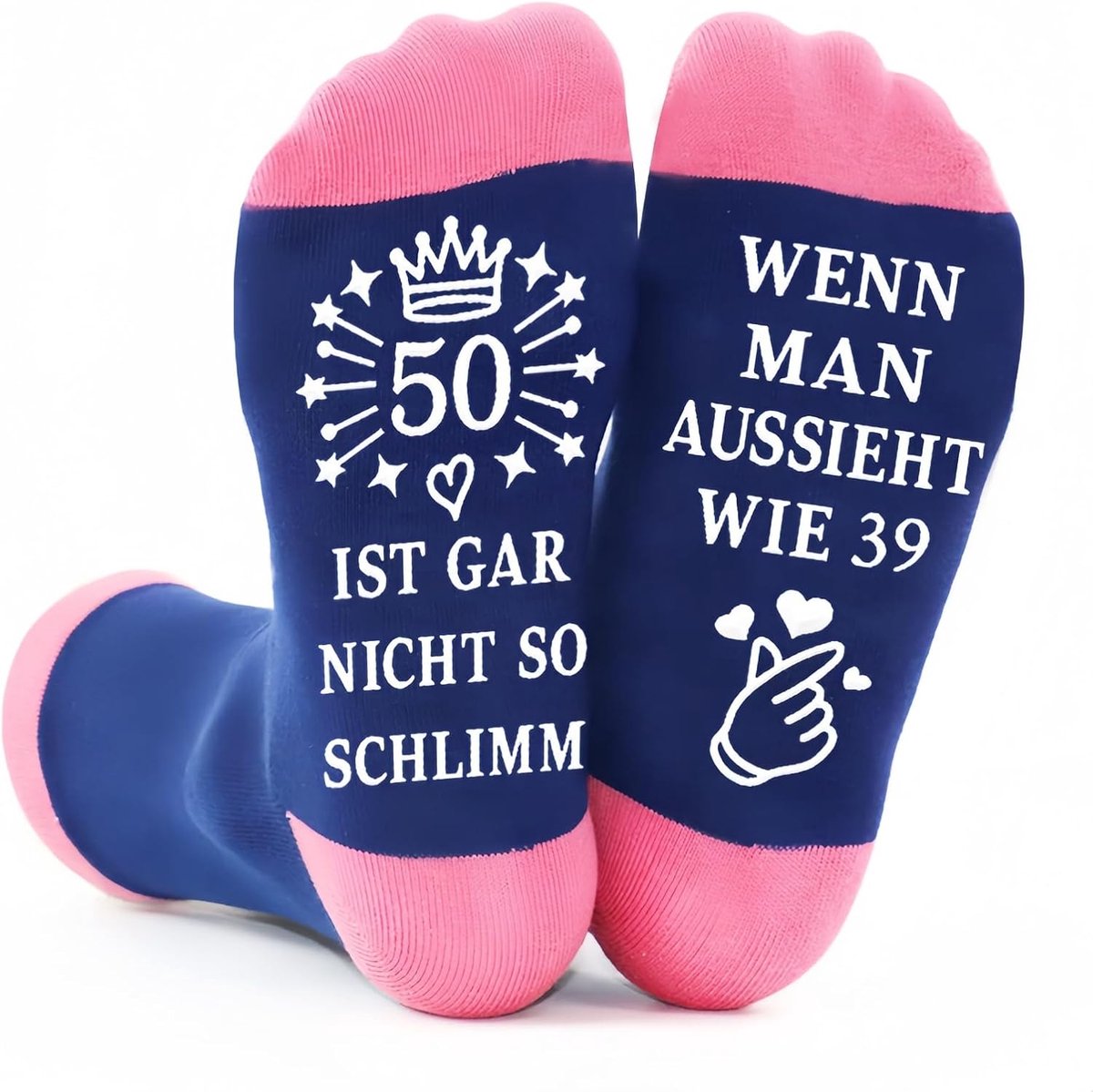30e verjaardag vrouwen, cadeau met liefdevolle woorden en schattige patronen, grappige sokken warm hart en voeten, gemaakt van aangenaam katoen, antislip en zeer elastisch