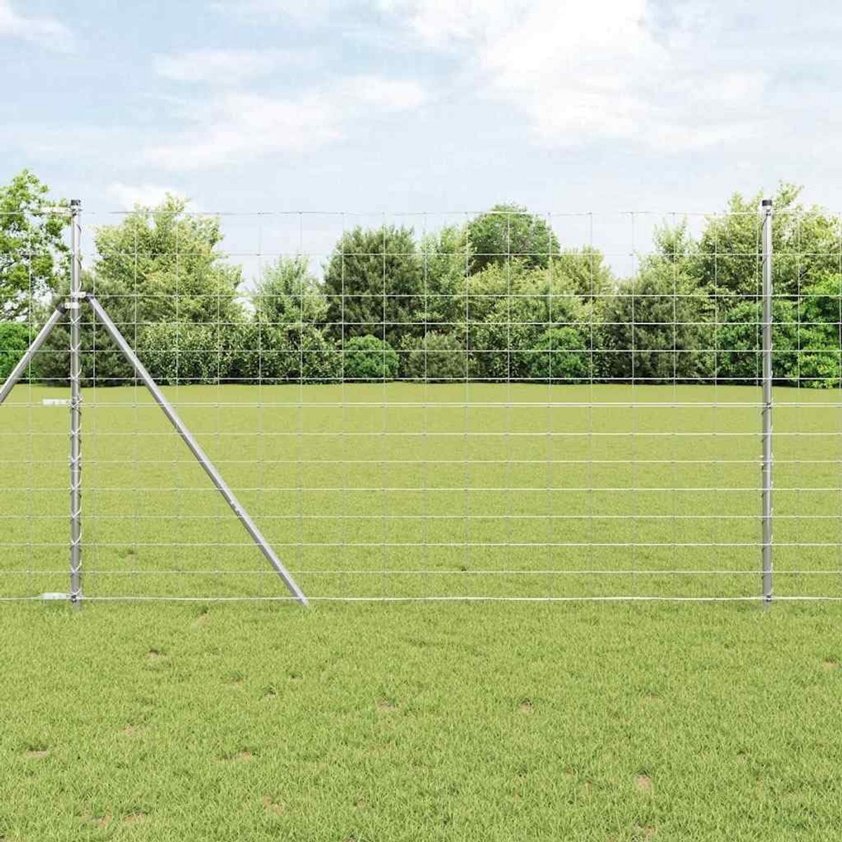 Wildhek, 1000 x 140 x 0,18 cm, van ijzer, robuuste rechthoekige roosterconstructie voor tuin en terras, duurzame oplossing voor buitenruimtes