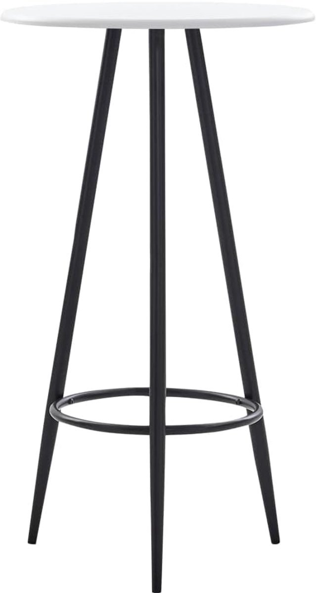 Tafelblad stalen poten bistro eetkamer 60x107 cm wit