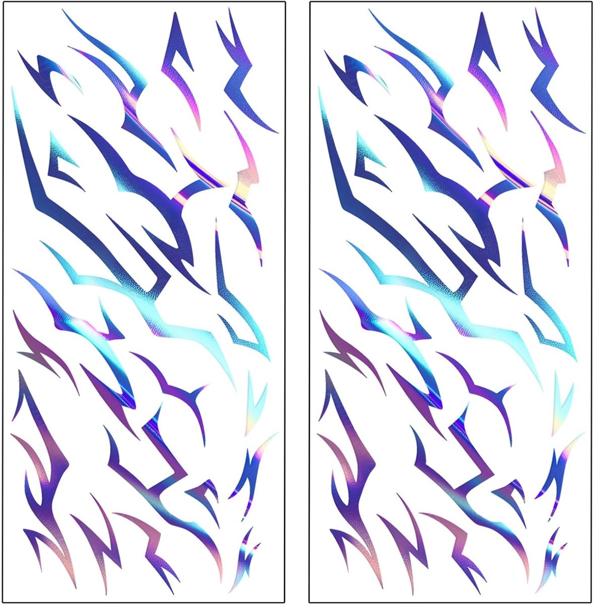 Tijdelijke tatoeages, laserflits-design, tattoo-stickers voor anime cosplay kostuum, nep tatoeages voor Halloween, festivals en feestdecoratie, K-Pop Merch accessoires