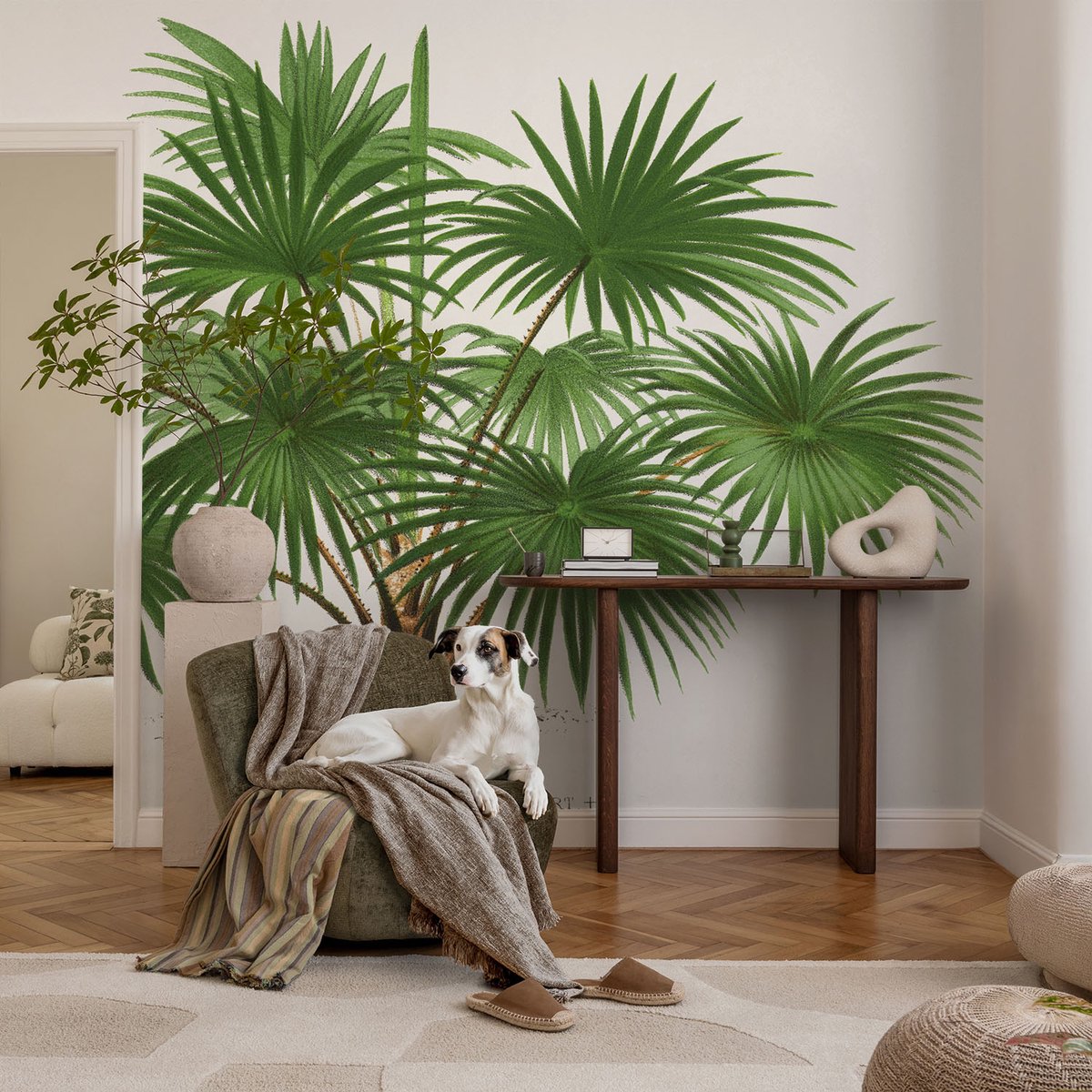 Coloray Vliesbehang - Groente Snellijm Behang - 104x70 cm - Exotisch Patroon Muurschildering - Slaapkamer behang Bloemen En Planten - Fotobehang Vlies - Slaapkamer behang