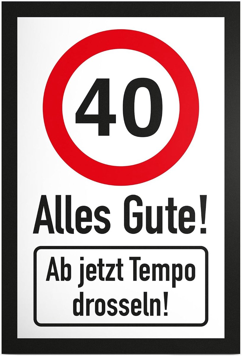 40 Tempo smoors, plastic bord - Alles Gute, Geschenk 40e verjaardag, cadeau-idee verjaardagscadeau viertigsten, verjaardagsdecoratie, feestaccessoires, verjaardagskaart