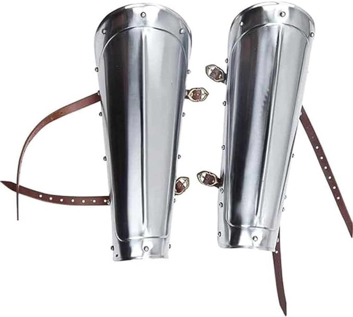 Steel Leg Guards Middeleeuwse Greaves Functionele Pantser