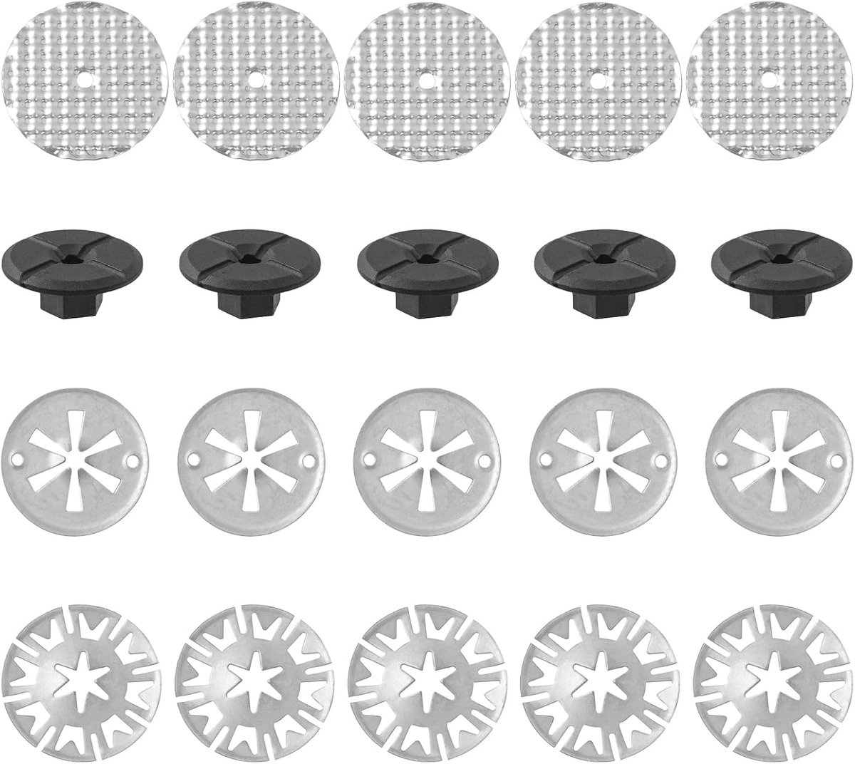 20 stuks uitlaat hittebescherming plaat reparatieset klemschijven kunststof moeren