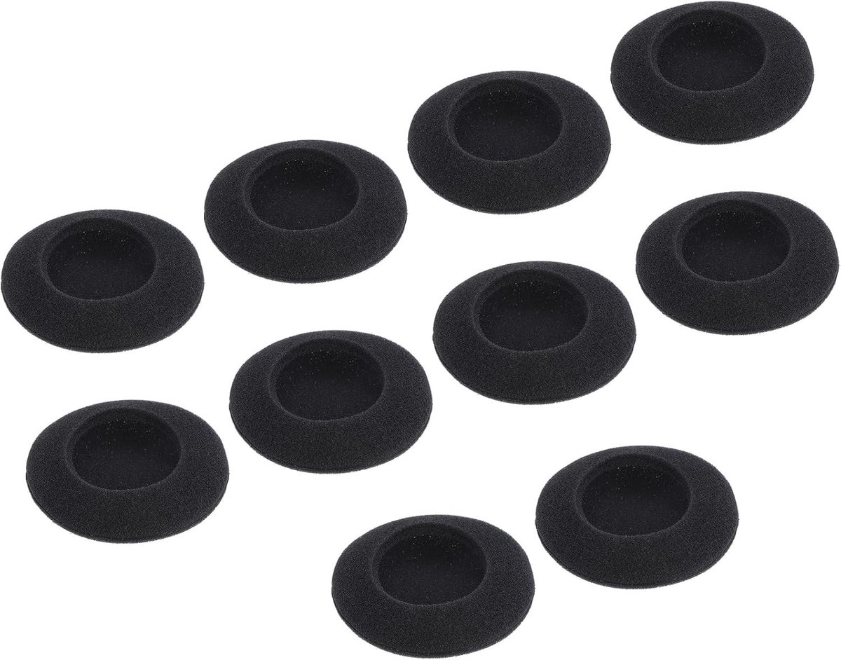 Vervangende oordopjes - Zwart - Geschikt voor 45 mm hoofdtelefoons - Schuimrubber - Comfort en geluidsisolatie