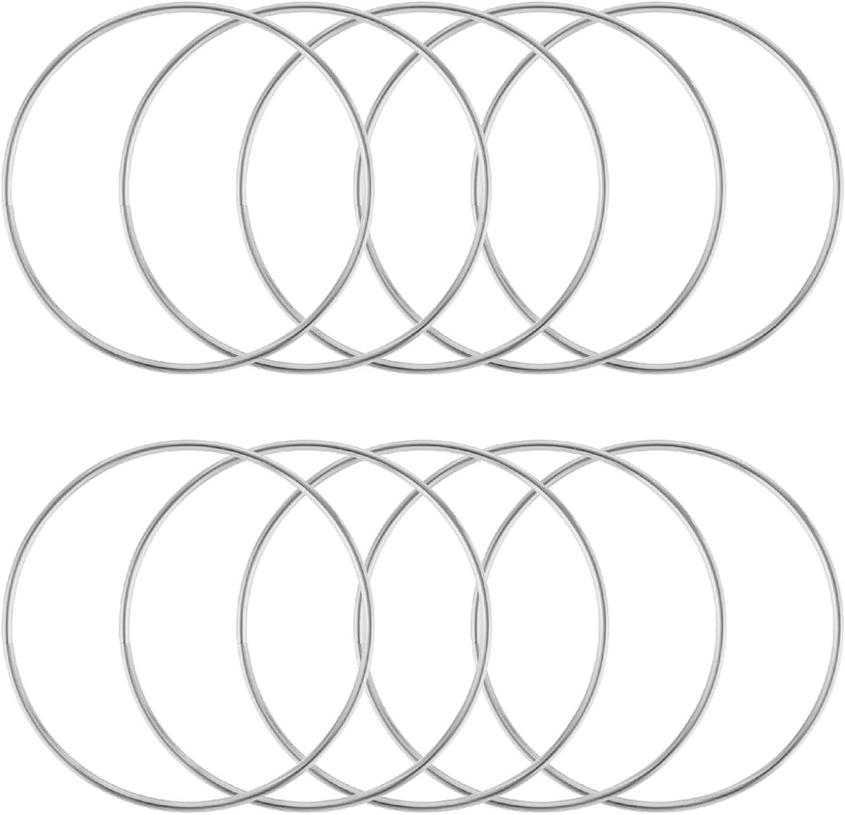 10 stuks ambachtelijke hoepelringen, knutselringen, dromenvangerringen, bloemenkransbanden, bloemenhoepels dromenvangers, festivalkransen, macramé, doe-het-zelf kunst- en knutselprojecten
