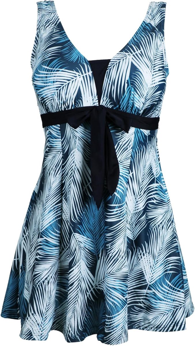 Badpak voor dames, uit 1 stuk, buikcontrole, figuurvormend, grote maat, push-up, gevoerd, elegant