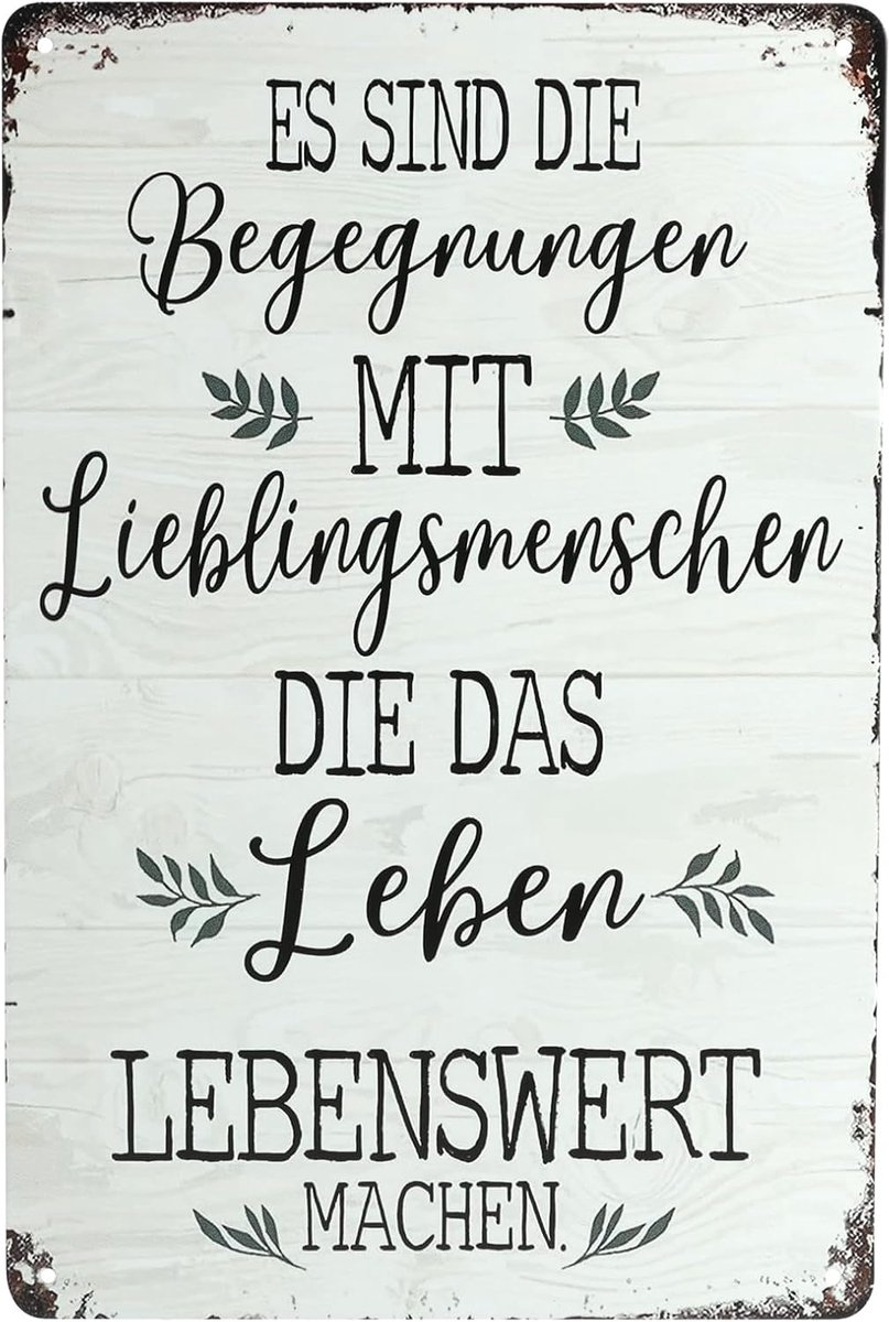Bord - Retro motief - Voor kantoor, bar en garage, vintage design, roestbestendig - Metalen wanddecoratie 20 x 30 cm