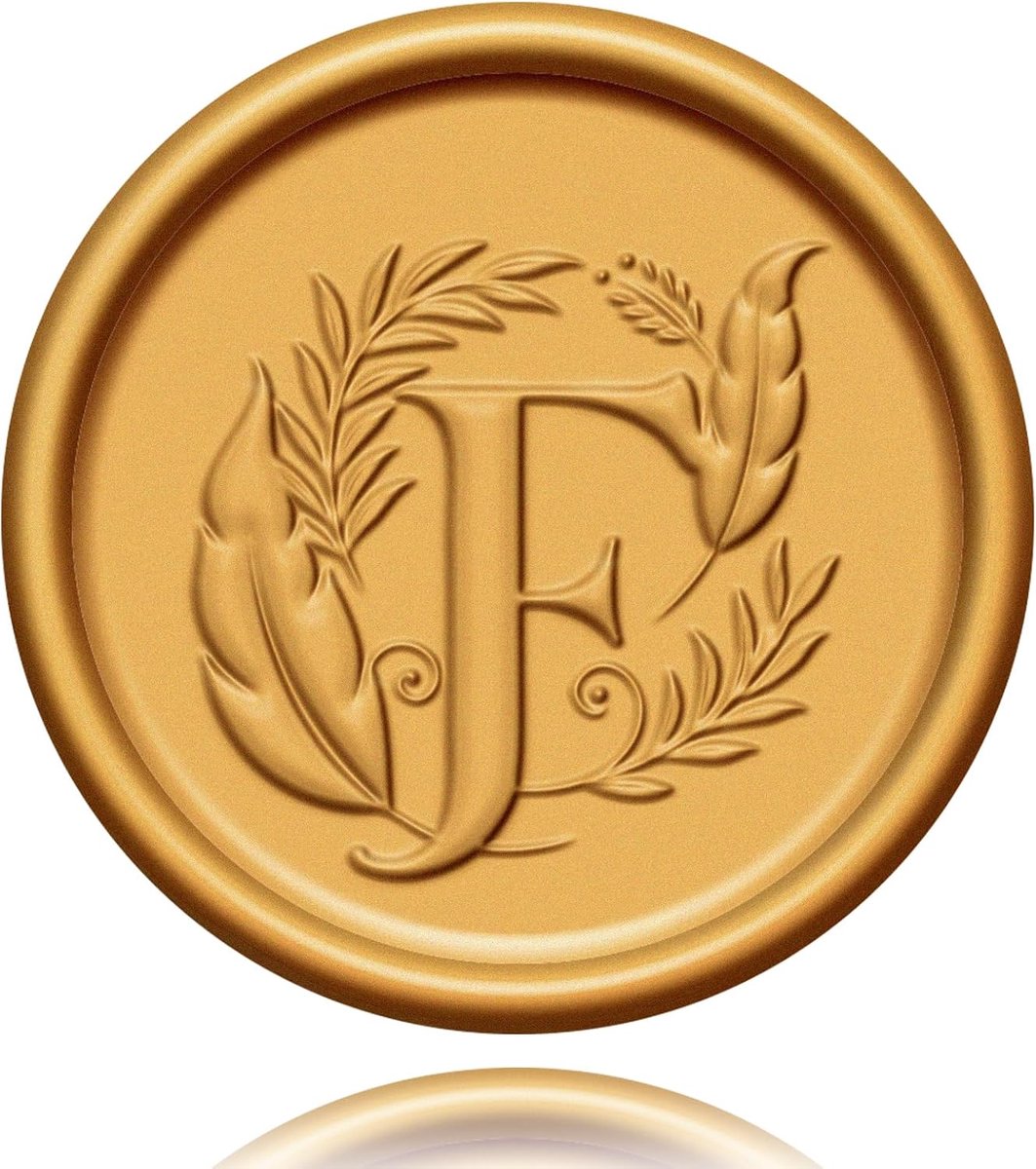 50 stuks gouden zelfklevende waszegels, klassieke decoratie voor uitnodigingen en enveloppen, waszegelstickers, perfect voor bruiloften, verjaardagen en feestjes (F)