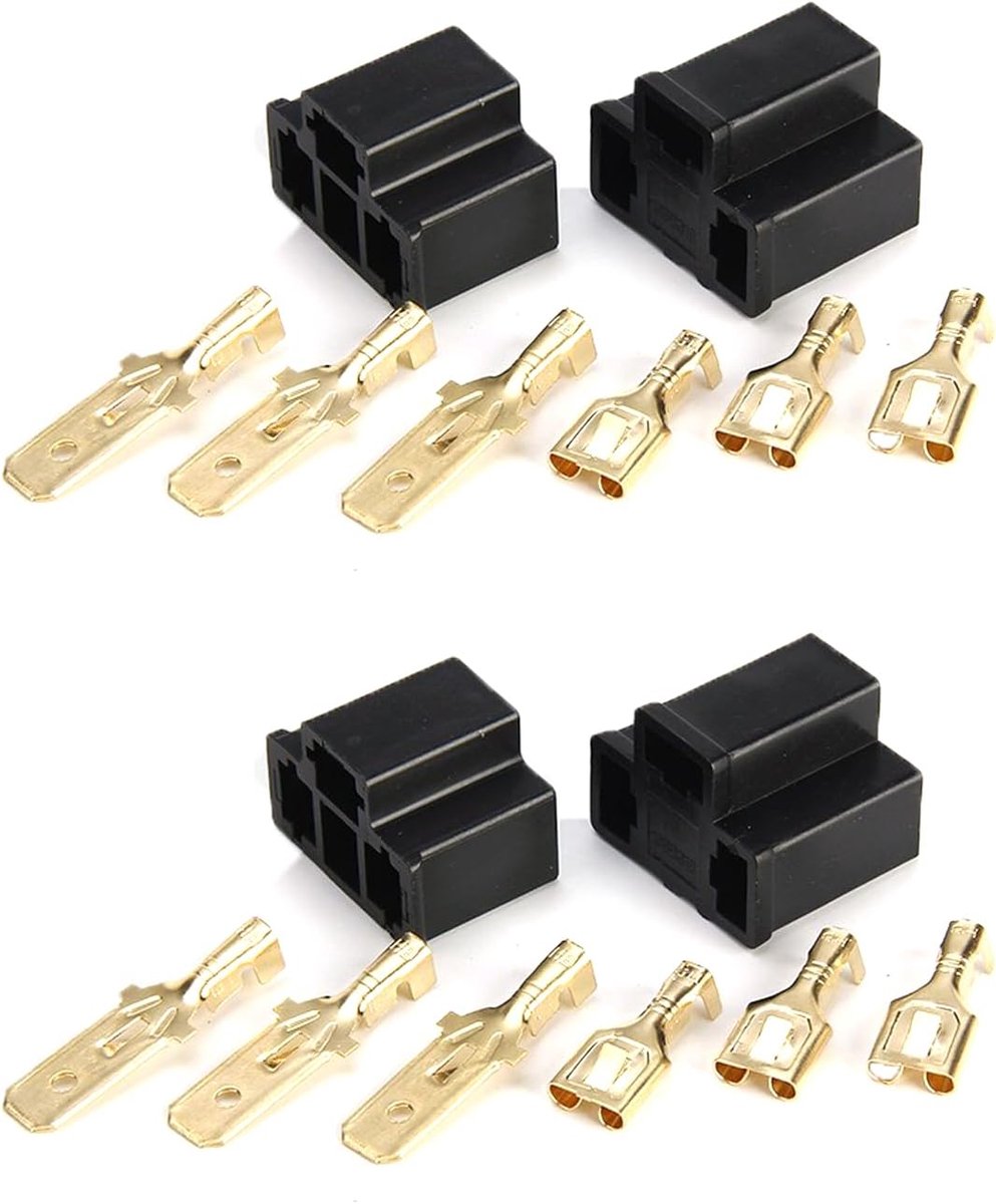 4 x H4 reserve koplampstekker, peerreparatiehouder, stekker 3-pins stekkers en -fittingen voor gloeilampen, kabels, auto-accessoires
