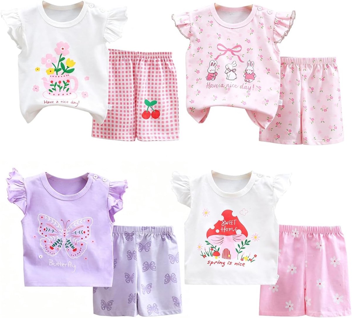 8 Pack van Kids Meisjes Baby Meisjes Mouwloos Vest Top Ondershirts Zachte Tank Tops Leeftijd (8 Maanden - 5 Jaar)