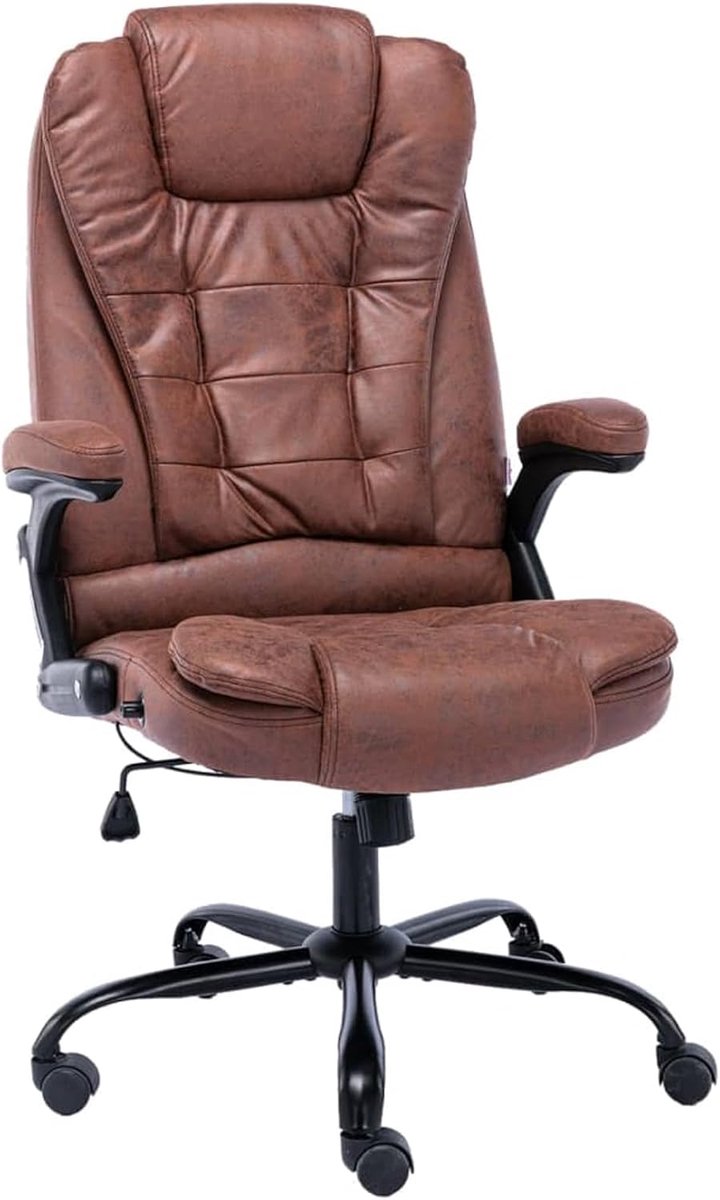 Bureaustoel, ligstoel, zitfunctie, in hoogte verstelbaar, imitatiesuède (100% polyester), lichtbruin, zithoogte 47-57 cm, 1 stuk, kantoorwerkplek