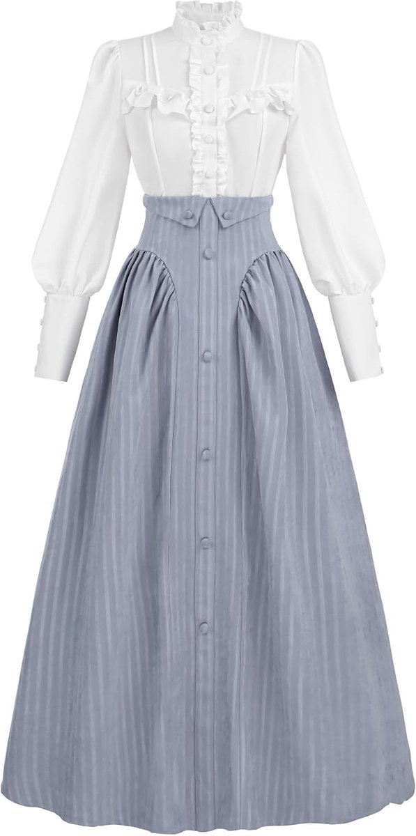 kleding voor dames, victoriaanse jurk, renaissancekostuum, carnavalskostuum, exclusief blouse en rok