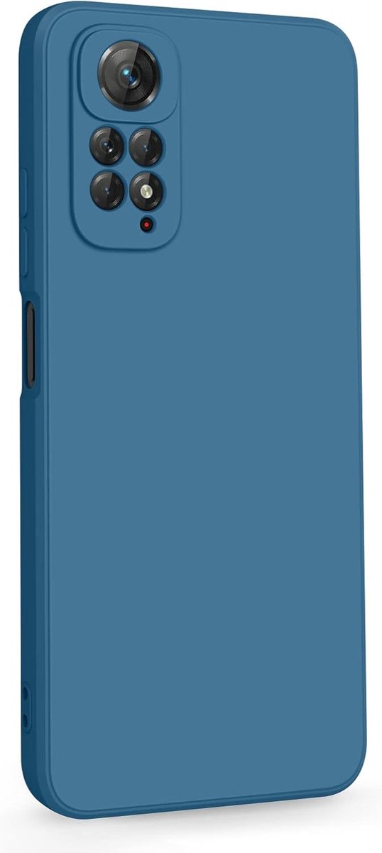 Beschermhoes voor Xiaomi Redmi Note 11 / Redmi Note 11S, siliconen hoes met zachte microvezelvoering voor Redmi Note 11S / Redmi Note 11 (marineblauw)