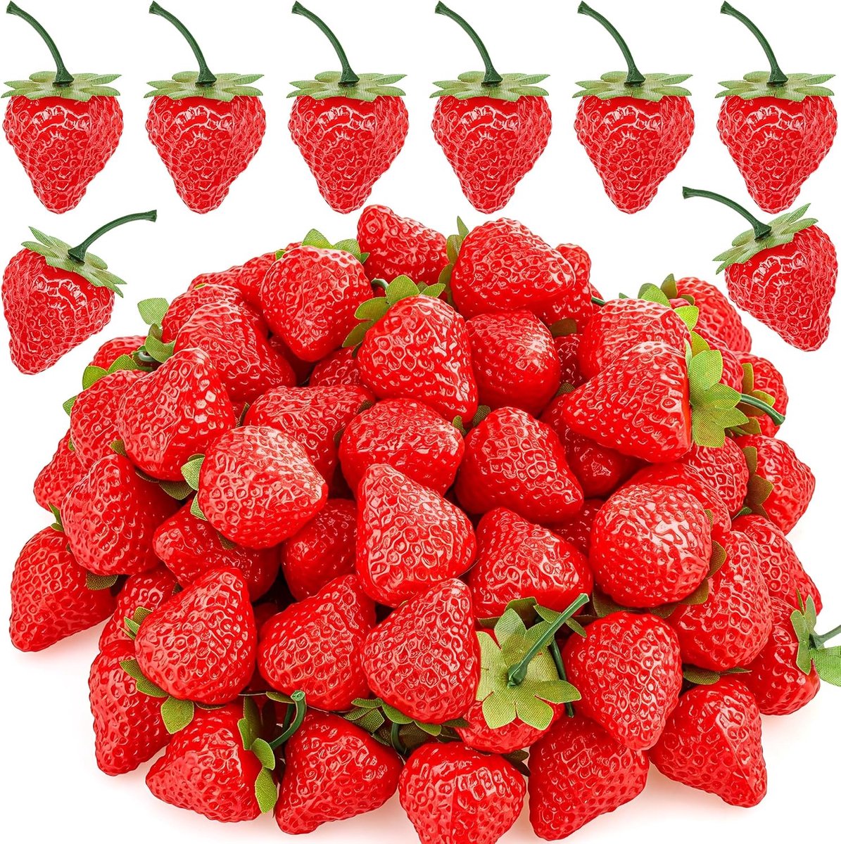 Kunstfruit Levensecht Rood Aardbei Decoratieve Nep Fruit Woonaccessoires Partij Kerstmis Scherm Props