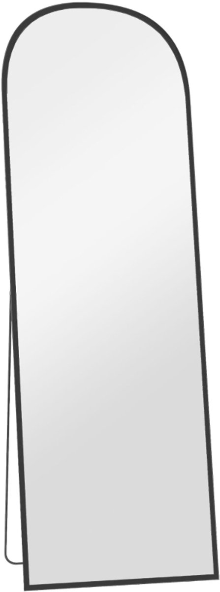 ZYLARO Passpiegels - Spiegel Over De Volledige Lengte - Modern Design - 50 x 1,5 x 170 cm - Zwart