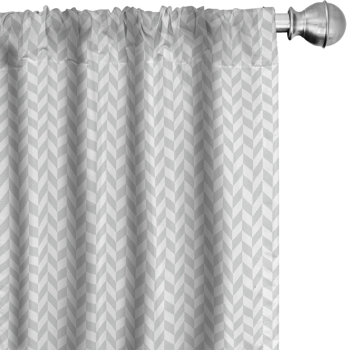 ABAKUHAUS Visgraat Raamgordijnen, Minimalistisch-Töne Pixel Kunst, Lichtgewicht decoratieve 2-delige set met roedezak, 2 stuks 75 cm B x 245 cm L, Licht Purpleblue wit
