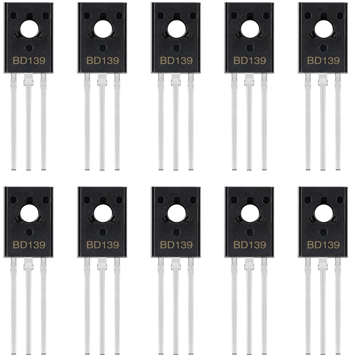 20 stuks BD139 Vermogenstransistor NPN BD 139 Spanningsregelaar IC Audio Vermogensversterker Triode Transistor TO-126 1,5A 80V
