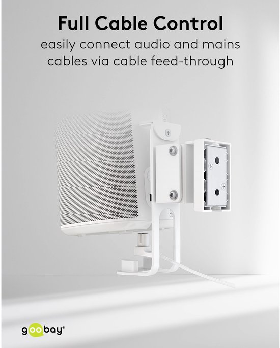 Goobay One Sound Flex luidsprekerbeugel voor Sonos One en Sonos One SL, wit — afbeelding 5