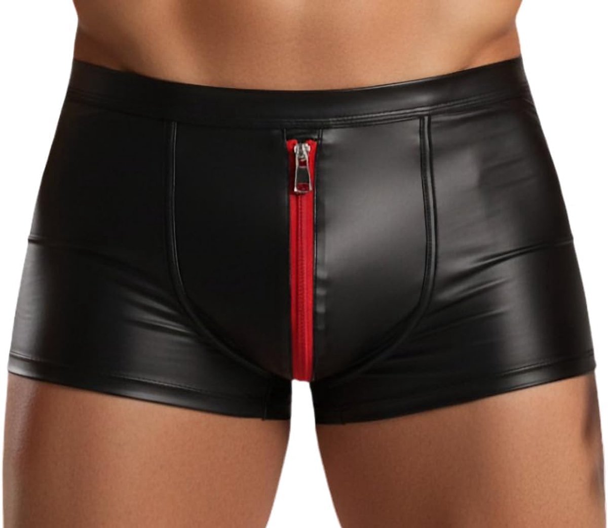 Biker Shorts Met Ritssluiting Aan De Voorkant, Wetlook Sportbroek Voor Meisjes, Zwart, Extra Korte Lengte