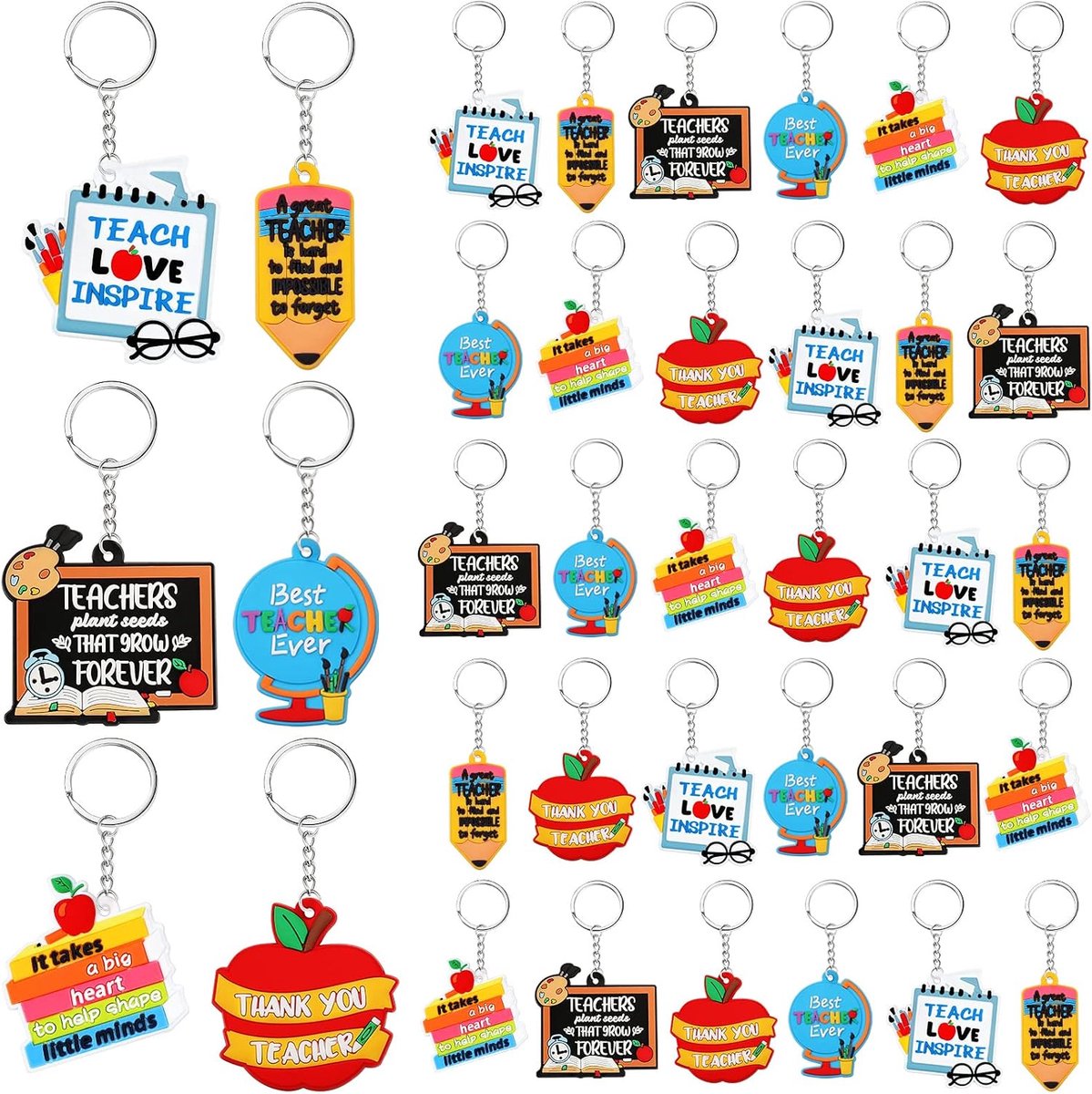 36 Pcs Leraar Sleutelhanger Bulk Leraar Waardering Geschenken In Bulk Kerst Leraar Gift Leraar Accessoires