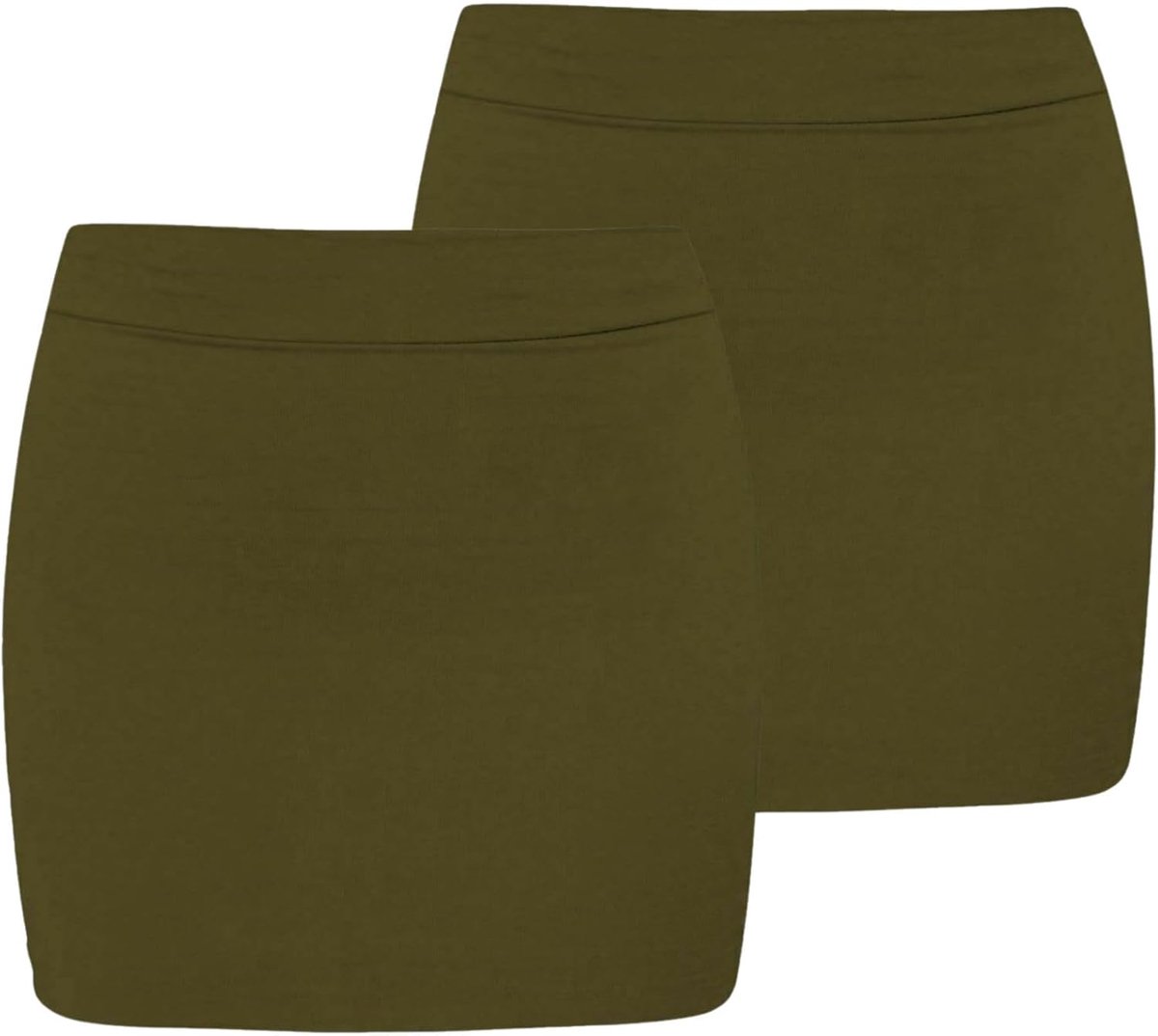 Minirok voor dames, set van 2 rekbare effen zomerrokken voor vrouwen, UK, hoge taille micro kokerrok, elegante vrijetijdskleding, stijlvolle feestkleding voor dames