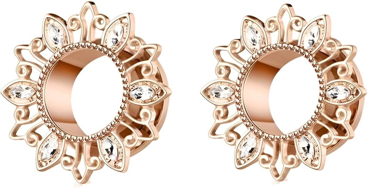 6mm (2G) Double Flared Tunnel Plug Oorbellen, Ear Expander Modieuze Unisex Piercing Oor Expander Oorbellen, Verkocht Als Paar