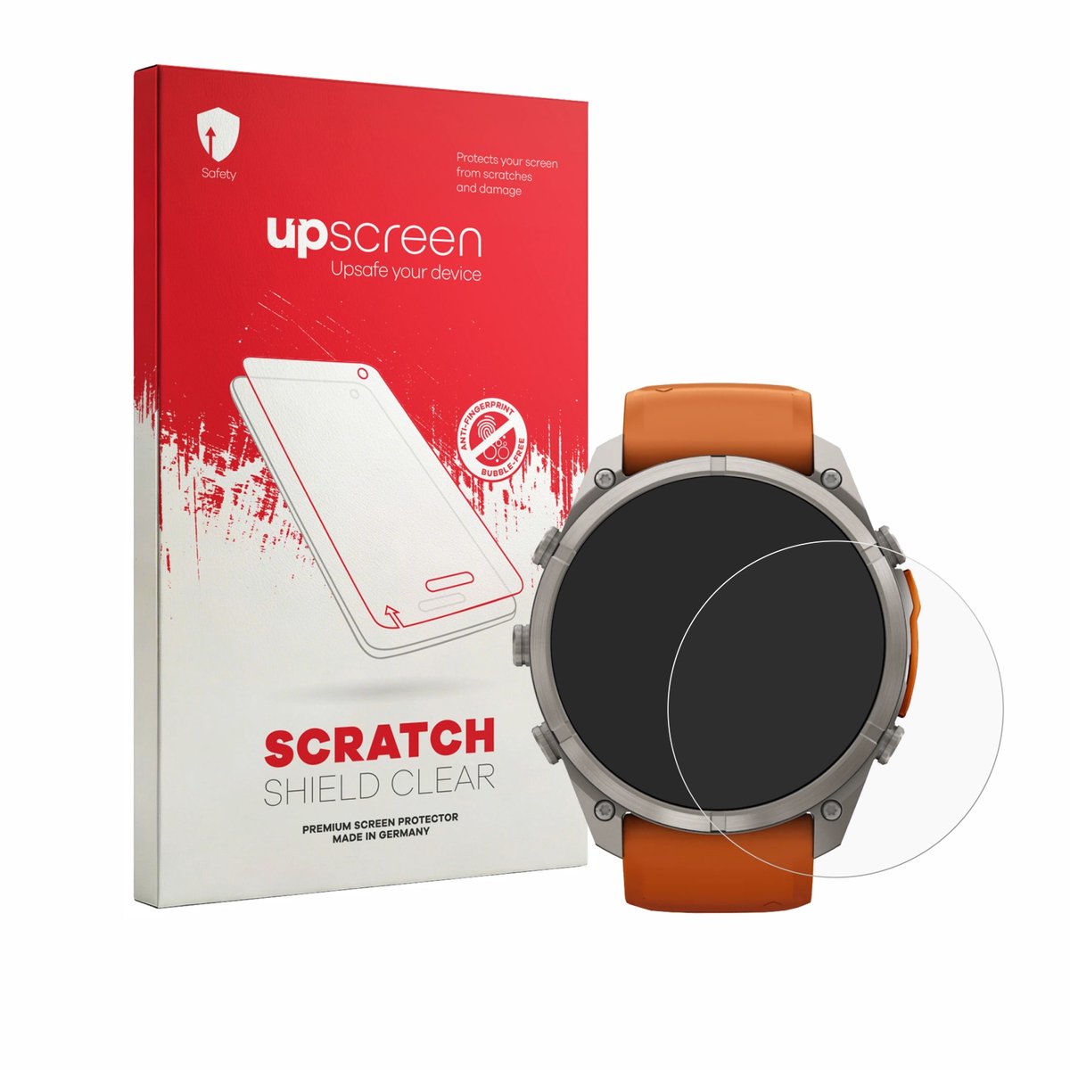 upscreen - Screenprotector voor Garmin Fenix 9 Pro (51 mm) - Folie Beschermfolie transparant