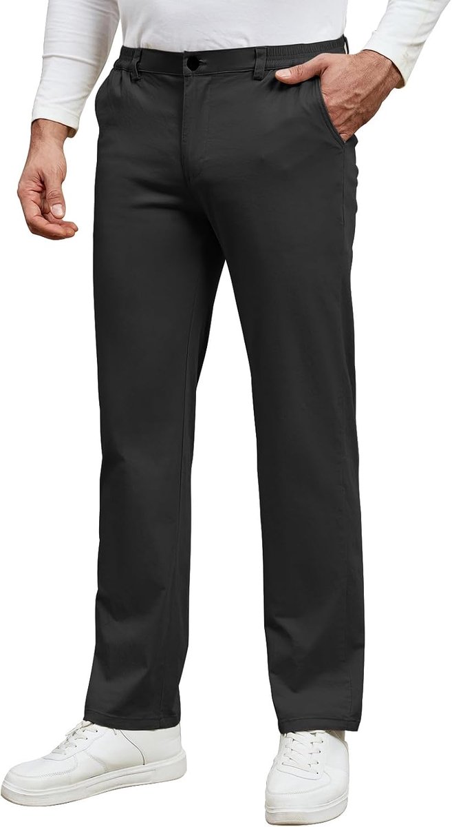 Chinobroek voor heren, casual kostuumbroek, katoenen broek, moderne stoffen broek, stretch, werkbroek, vrijetijdsbroek met zakken