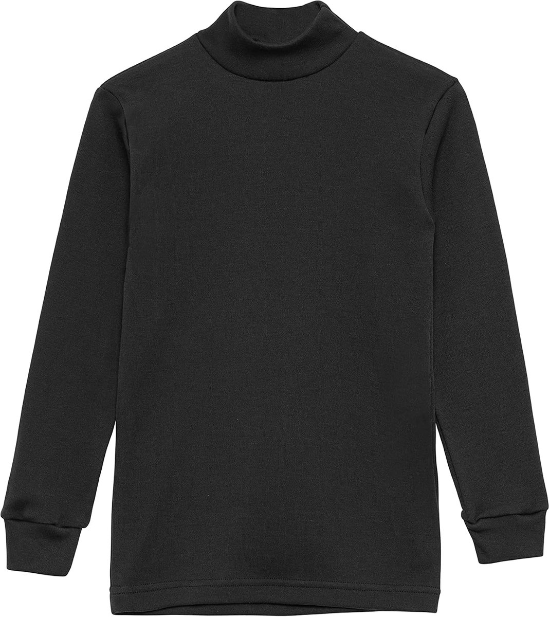 Thermisch T-shirt voor Kinderen – Zacht, Ademend, Halve Hoge Kraag, Lange Mouwen, Effen Kleur