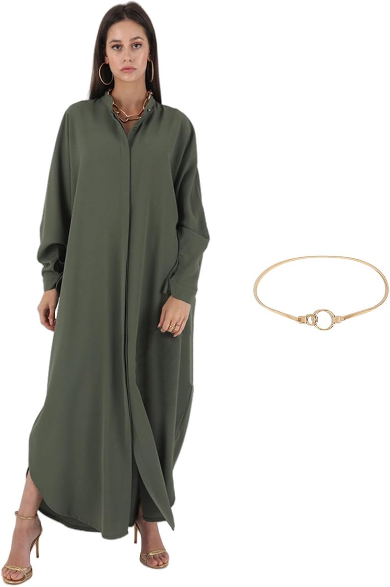 Islamitische jurken voor vrouwen, jilbab voor dames, Arabische jurk voor Turkse vrouwen, bescheiden kleding voor moslimvrouwen, lange jurk voor dames, elegant