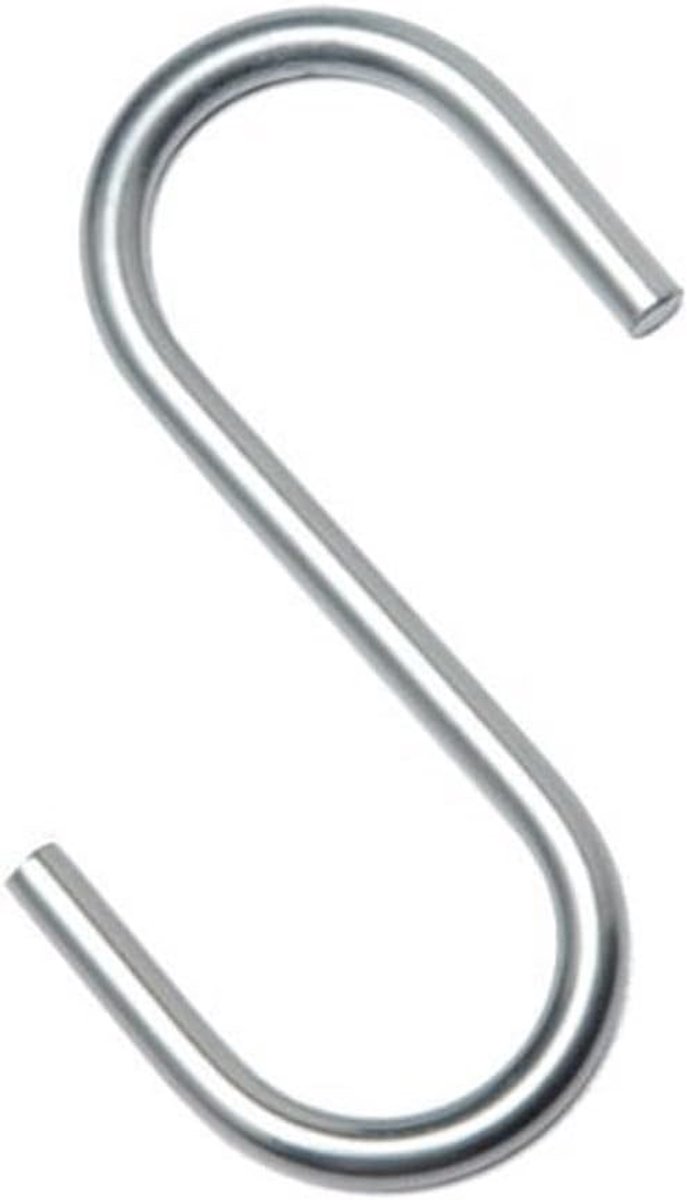 Hardware BH04905 Keuken S-Haak Staal BZP 25mm 3.4mm Gauge, Set van 10 Stuk