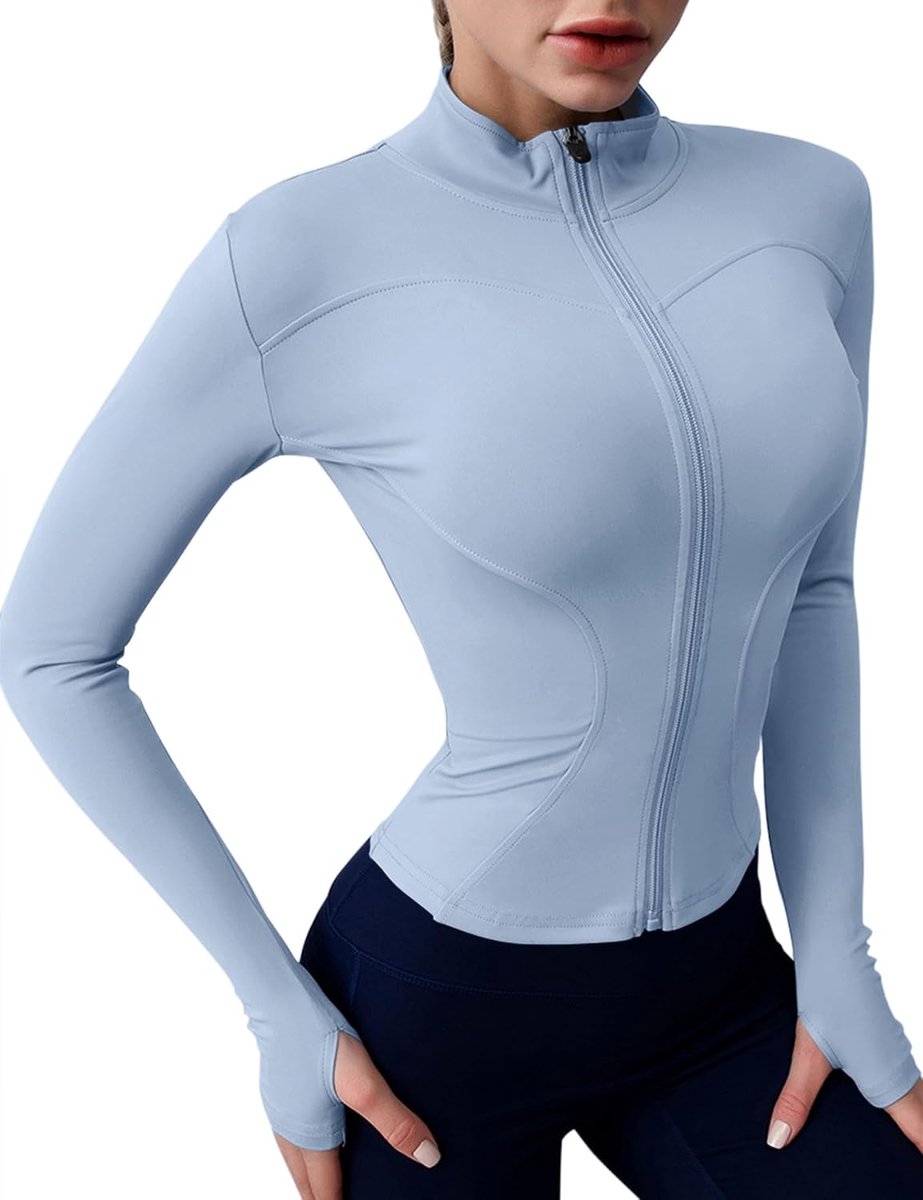 Sportshirt met lange mouwen voor dames, sportshirt, fitness, training, yoga, crop tops, hardloopshirts met duimgaten