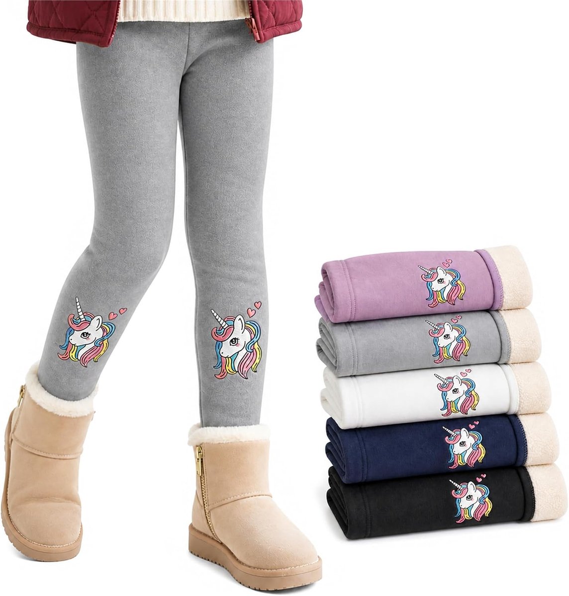 Thermobroek voor Meisjes met Fleece Voering, maat 92-140