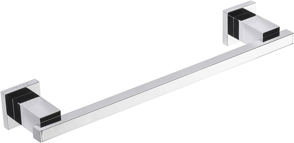 270S1 40cm Wandhanddoekenrail Towel Holder | Stijlvolle Hand- & Theedoekhouder voor Badkamer & Keuken | Verchroomd Messing