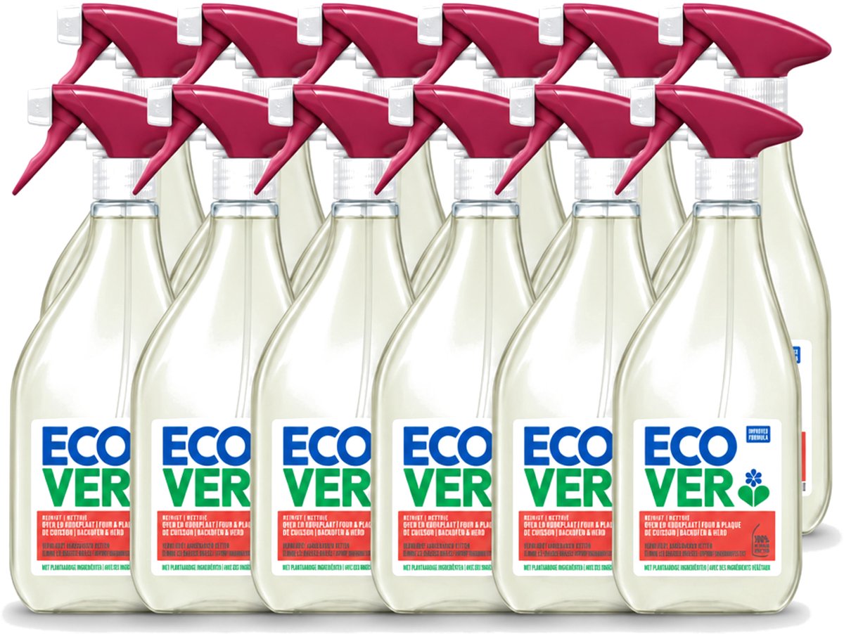 12 x Ecover - Oven- & Kookplaatreiniger - Power Cleaner - 500 ml - Voordeelverpakking - 12 stuks