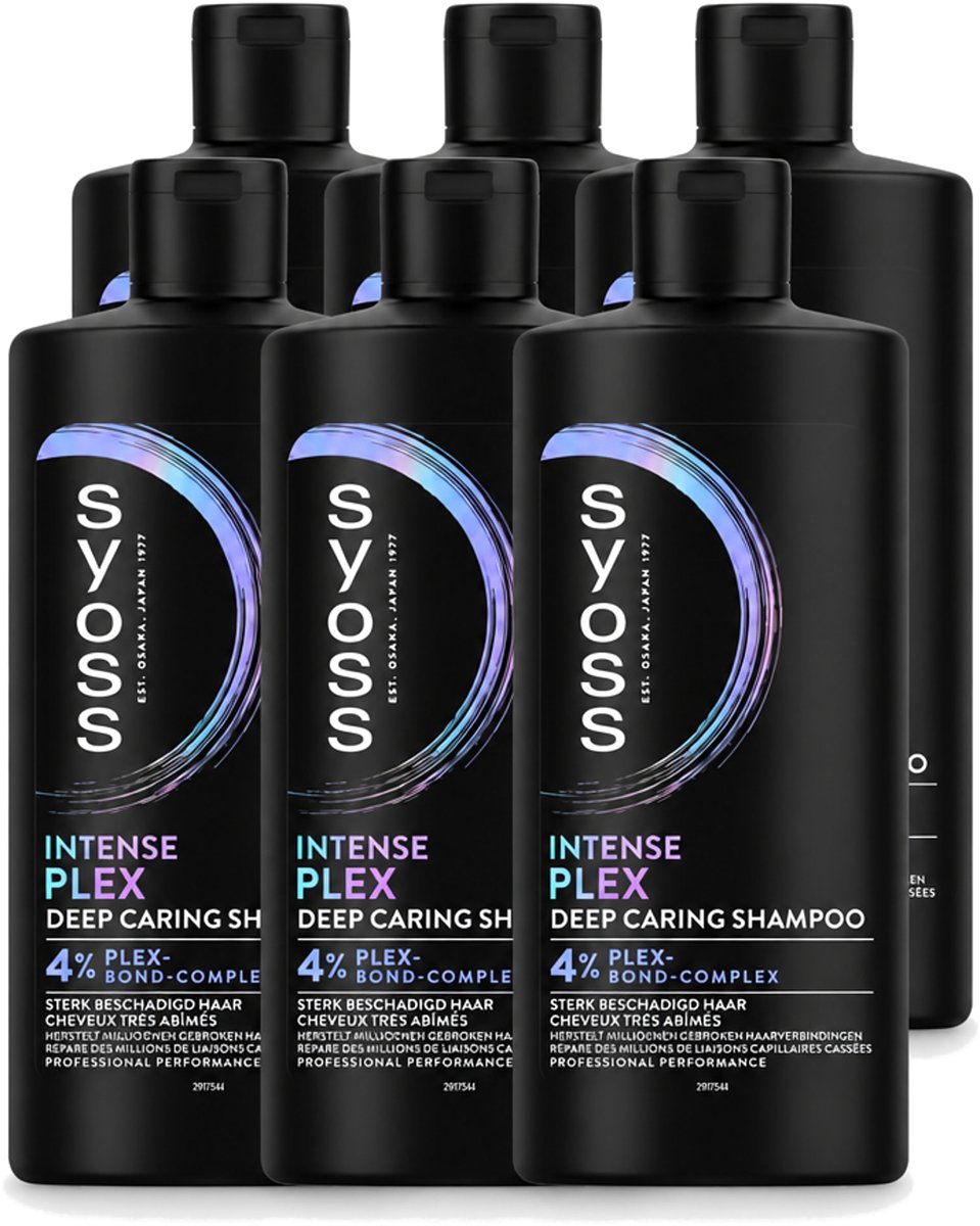 6 x SYOSS - Plex - Shampoo - Langdurige Styling - 440ml - Voordeelverpakking - 6 stuks