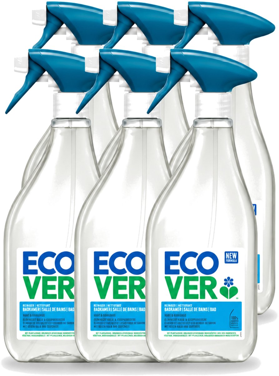6 x Ecover - Badkamerreiniger - Munt & Komkommer - 500 ml - Voordeelverpakking - 6 stuks