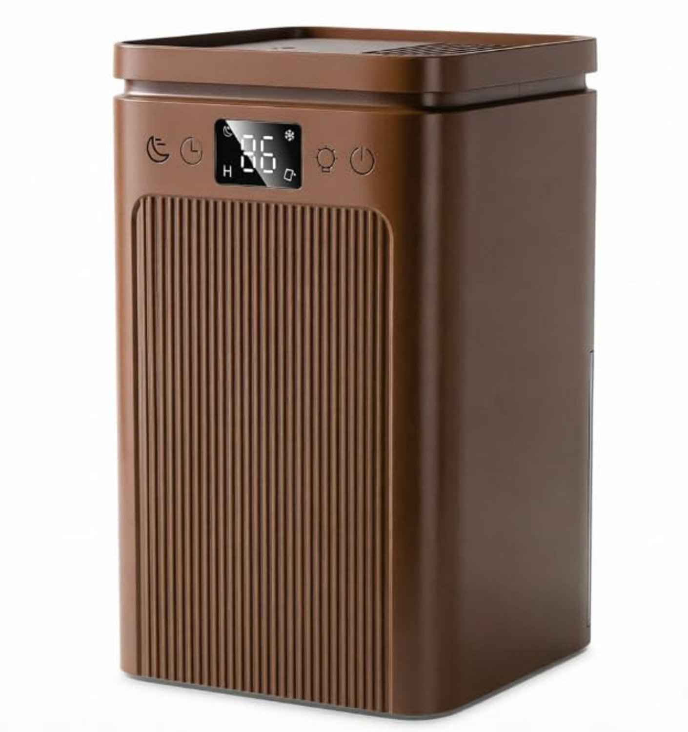 Luchtontvochtiger - 1,8 Liter Capaciteit - 22,5 Watt Vermogen - Kunststof Materiaal - Bruin Kleur - Voor Residentieel Gebruik